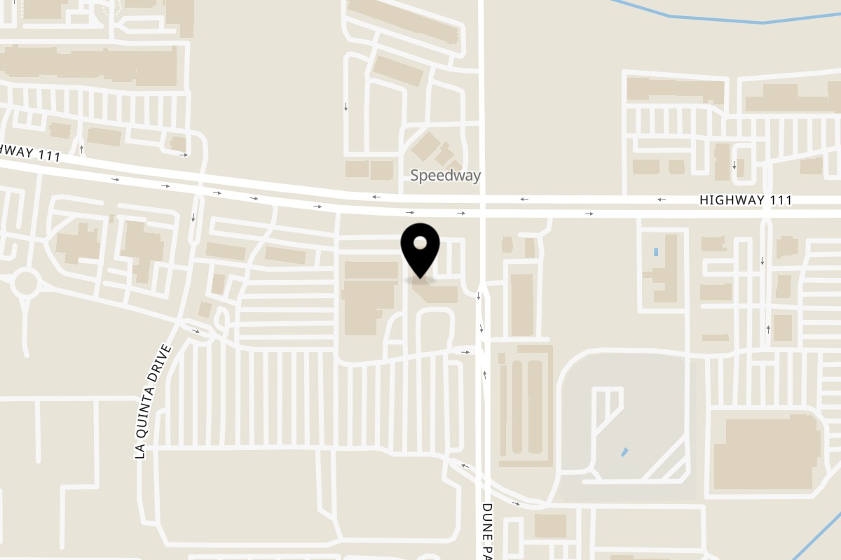 Map showing the location of Ms.Boba-Tea and coffee on 79485 CA-111 in La Quinta